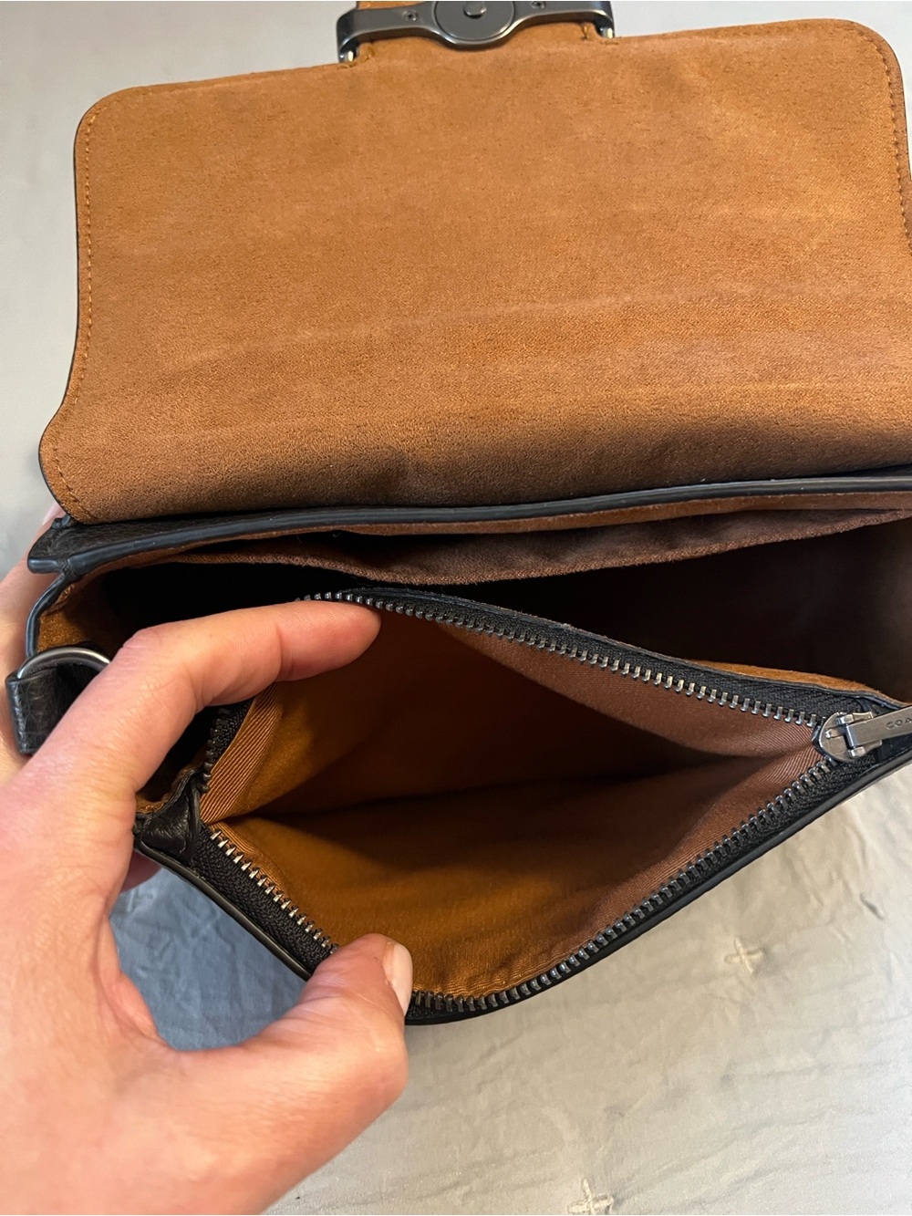 Coach Classic Leather Morgan Top Handle Satchel Bag - Picture 7 of 9